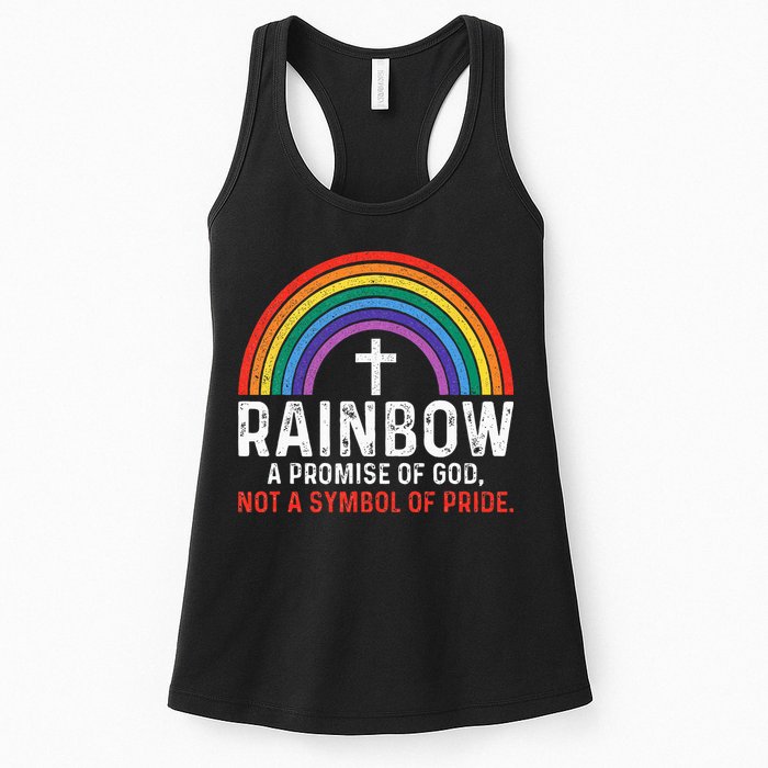 Rainbow A Promise Of God Not A Symbol Of Pride Womens Tank Top