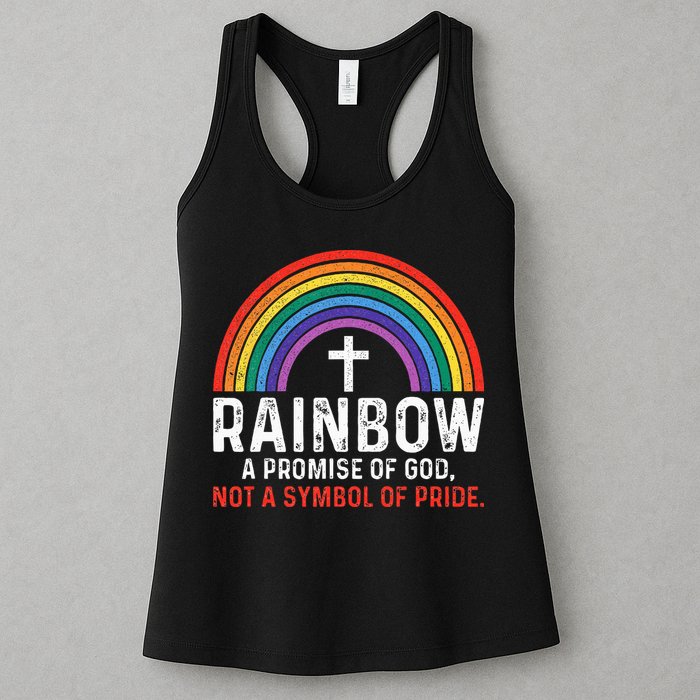 Rainbow A Promise Of God Not A Symbol Of Pride Womens Tank Top