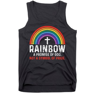 Rainbow A Promise Of God Not A Symbol Of Pride Tank Top