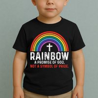 Rainbow A Promise Of God Not A Symbol Of Pride Toddler T-Shirt