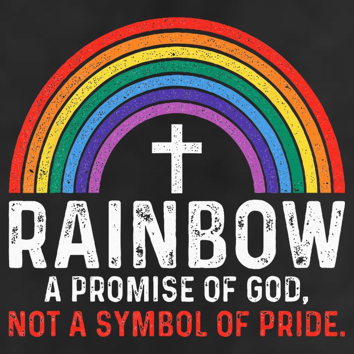 Rainbow A Promise Of God Not A Symbol Of Pride Microfiber Hand Towel