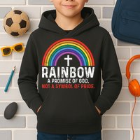 Rainbow A Promise Of God Not A Symbol Of Pride Kids Hoodie