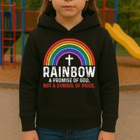 Rainbow A Promise Of God Not A Symbol Of Pride Kids Hoodie