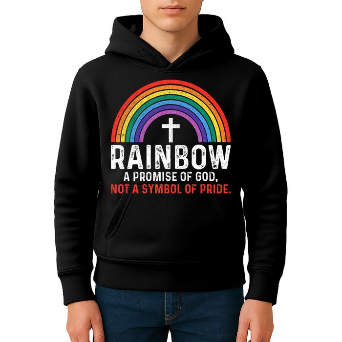 Rainbow A Promise Of God Not A Symbol Of Pride Kids Hoodie