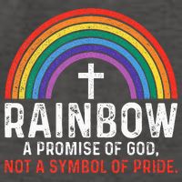 Rainbow A Promise Of God Not A Symbol Of Pride Vector Backpack