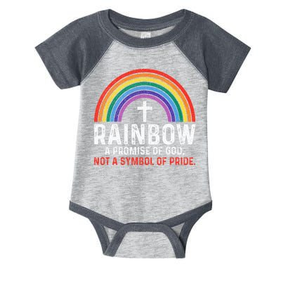 Rainbow A Promise Of God Not A Symbol Of Pride Infant Baby Jersey Bodysuit