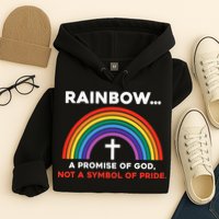 Rainbow A Promise Of God Not A Symbol Of Pride Hoodie
