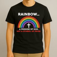 Rainbow A Promise Of God Not A Symbol Of Pride T-Shirt