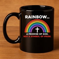 Rainbow A Promise Of God Not A Symbol Of Pride 11oz C Handle Ceramic Mug