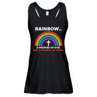 Rainbow A Promise Of God Not A Symbol Of Pride Ladies Essential Flowy Tank