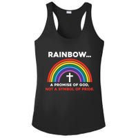 Rainbow A Promise Of God Not A Symbol Of Pride Ladies PosiCharge Competitor Racerback Tank