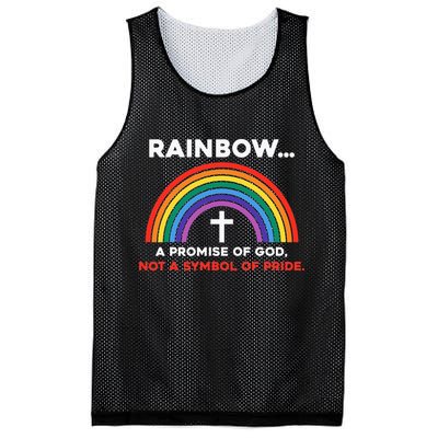 Rainbow A Promise Of God Not A Symbol Of Pride Mesh Reversible Basketball Jersey Tank