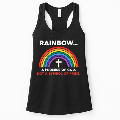 Rainbow A Promise Of God Not A Symbol Of Pride Womens Tank Top