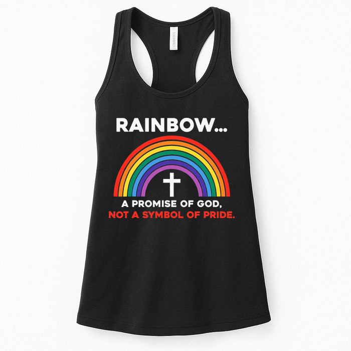 Rainbow A Promise Of God Not A Symbol Of Pride Womens Tank Top
