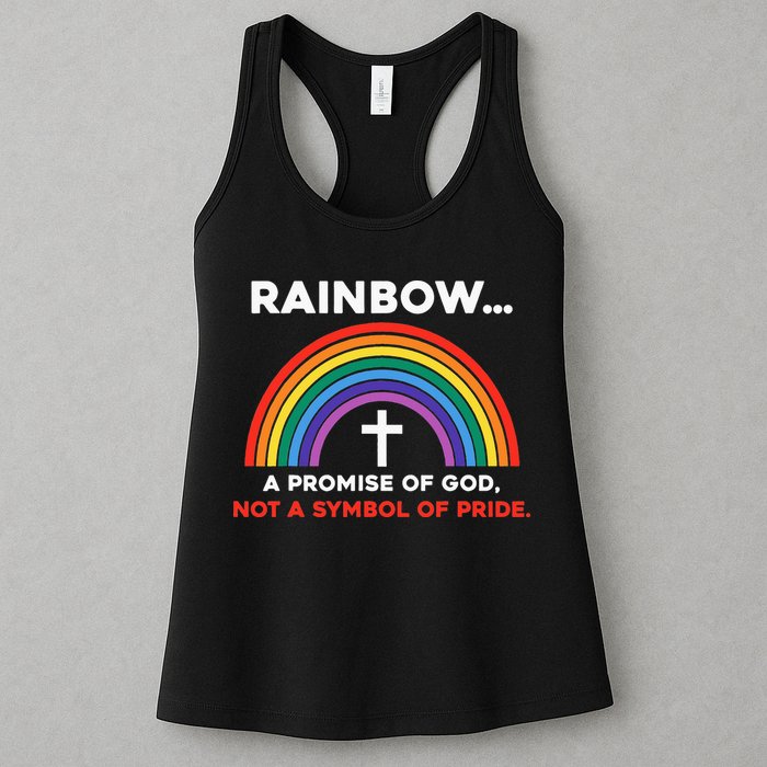 Rainbow A Promise Of God Not A Symbol Of Pride Womens Tank Top