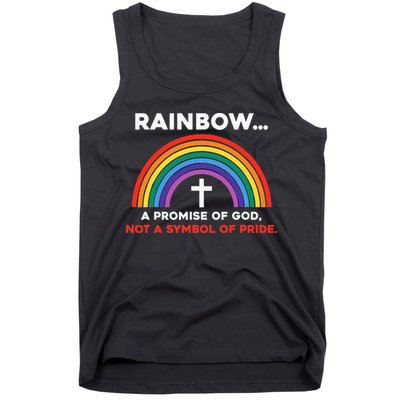 Rainbow A Promise Of God Not A Symbol Of Pride Tank Top