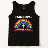 Rainbow A Promise Of God Not A Symbol Of Pride Tank Top