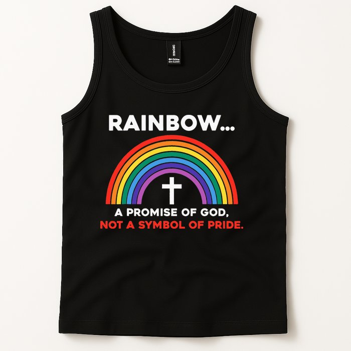 Rainbow A Promise Of God Not A Symbol Of Pride Tank Top