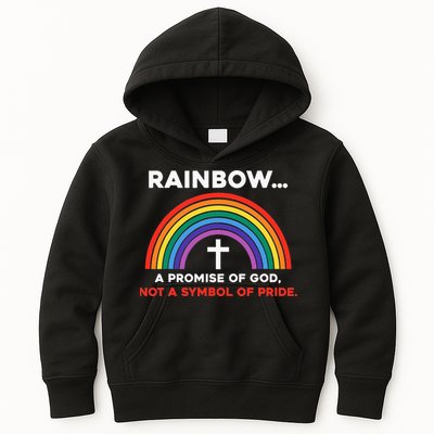 Rainbow A Promise Of God Not A Symbol Of Pride Kids Hoodie