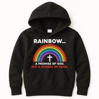 Rainbow A Promise Of God Not A Symbol Of Pride Kids Hoodie