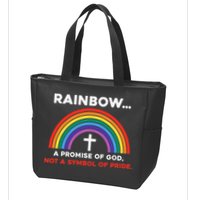 Rainbow A Promise Of God Not A Symbol Of Pride Zip Tote Bag