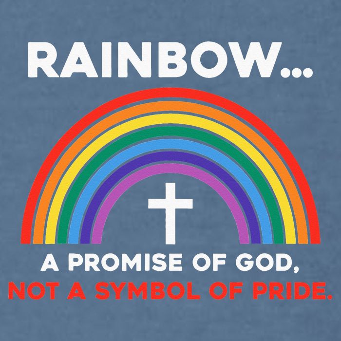 Rainbow A Promise Of God Not A Symbol Of Pride Garment-Dyed Sweatshirt