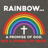 Rainbow A Promise Of God Not A Symbol Of Pride Cotton Canvas Backpack