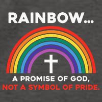 Rainbow A Promise Of God Not A Symbol Of Pride Vector Backpack