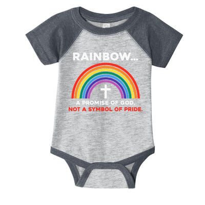 Rainbow A Promise Of God Not A Symbol Of Pride Infant Baby Jersey Bodysuit