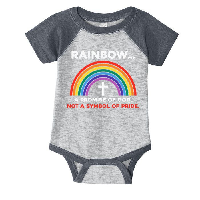 Rainbow A Promise Of God Not A Symbol Of Pride Infant Baby Jersey Bodysuit