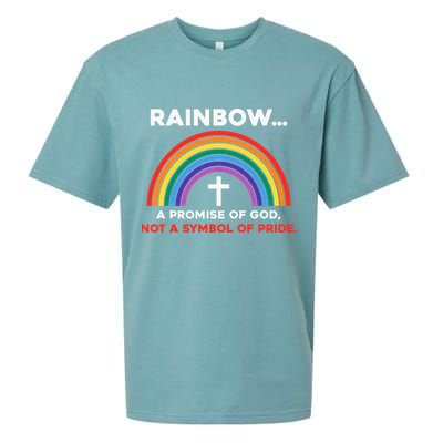 Rainbow A Promise Of God Not A Symbol Of Pride Sueded Cloud Jersey T-Shirt