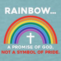 Rainbow A Promise Of God Not A Symbol Of Pride Sueded Cloud Jersey T-Shirt