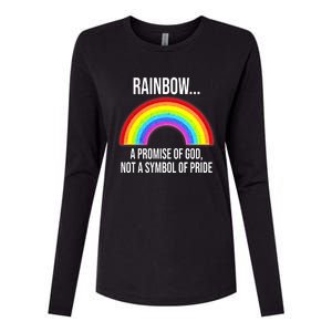 Rainbow A Promise Of God Not A Symbol Of Pride Womens Cotton Relaxed Long Sleeve T-Shirt