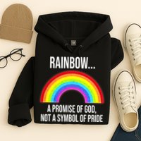 Rainbow A Promise Of God Not A Symbol Of Pride Hoodie