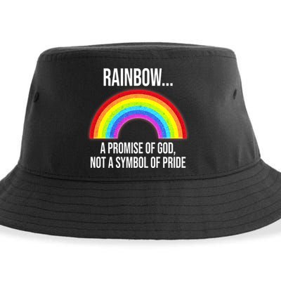 Rainbow A Promise Of God Not A Symbol Of Pride Sustainable Bucket Hat