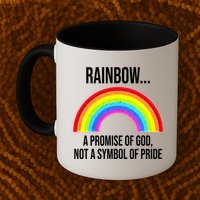 Rainbow A Promise Of God Not A Symbol Of Pride Mug