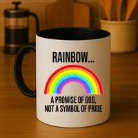 Rainbow A Promise Of God Not A Symbol Of Pride Mug