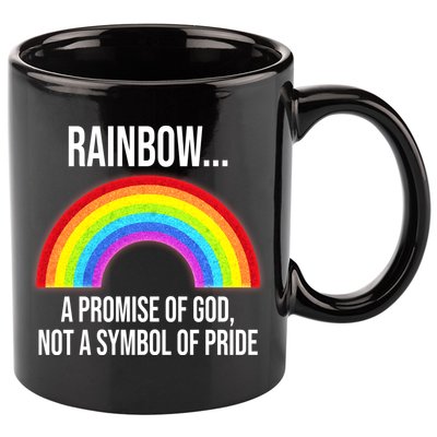 Rainbow A Promise Of God Not A Symbol Of Pride 11oz C Handle Ceramic Mug