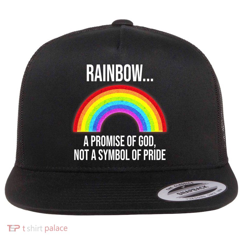 Rainbow A Promise Of God Not A Symbol Of Pride Flatbill Hat