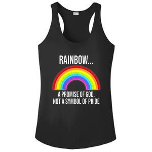 Rainbow A Promise Of God Not A Symbol Of Pride Ladies PosiCharge Competitor Racerback Tank