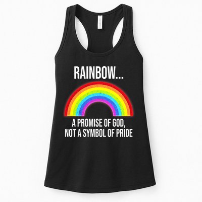 Rainbow A Promise Of God Not A Symbol Of Pride Womens Tank Top
