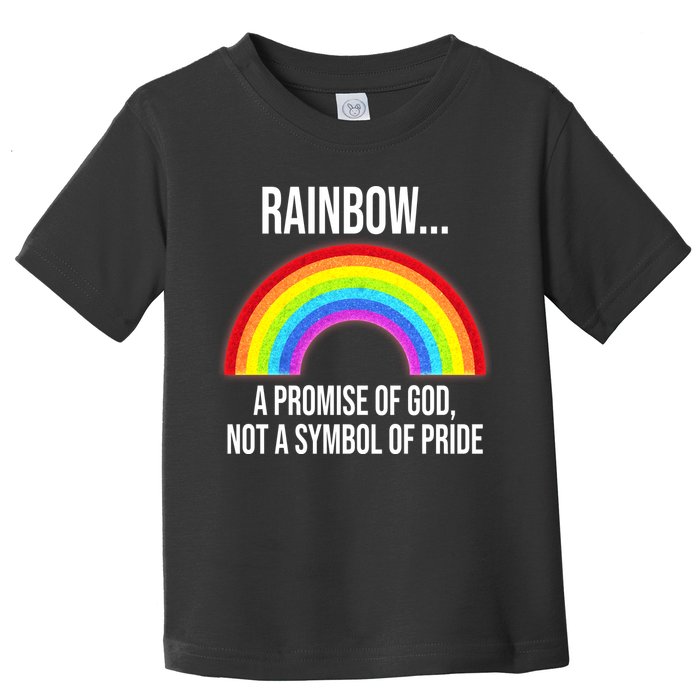 Rainbow A Promise Of God Not A Symbol Of Pride Toddler T-Shirt