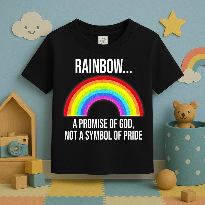 Rainbow A Promise Of God Not A Symbol Of Pride Toddler T-Shirt