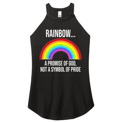 Rainbow A Promise Of God Not A Symbol Of Pride Women's Perfect Tri Rocker Tank