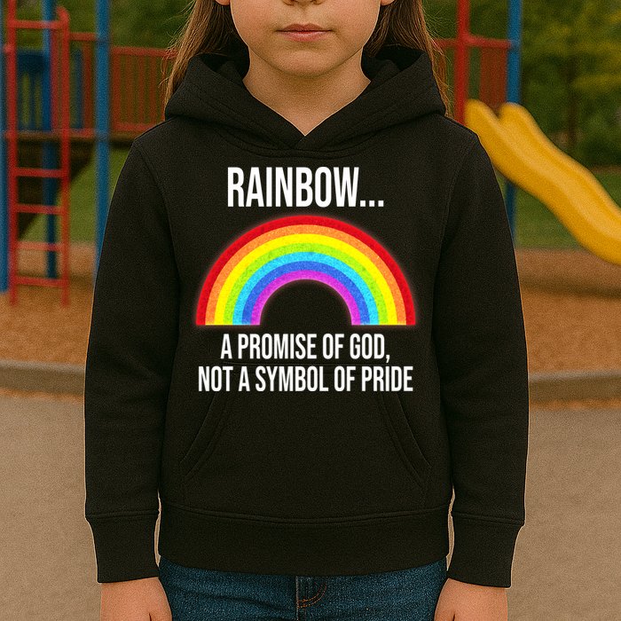 Rainbow A Promise Of God Not A Symbol Of Pride Kids Hoodie