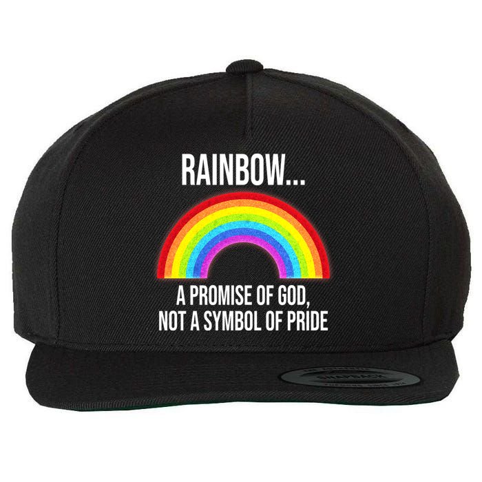 Rainbow A Promise Of God Not A Symbol Of Pride Wool Snapback Cap