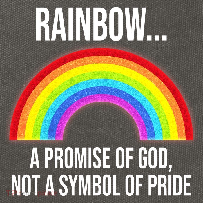 Rainbow A Promise Of God Not A Symbol Of Pride Cotton Canvas Backpack