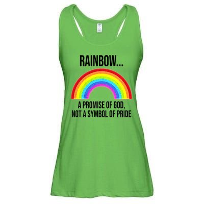 Rainbow A Promise Of God Not A Symbol Of Pride Ladies Essential Flowy Tank