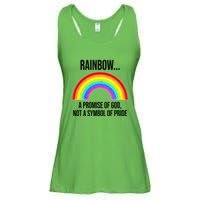 Rainbow A Promise Of God Not A Symbol Of Pride Ladies Essential Flowy Tank