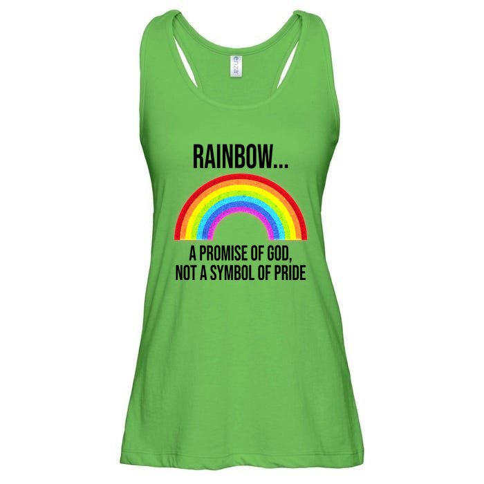 Rainbow A Promise Of God Not A Symbol Of Pride Ladies Essential Flowy Tank